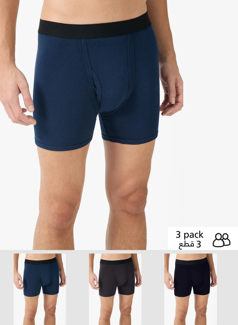 Seventy Five Basics  Pack of 3 Boxer Briefs for Men | Best Price UAE